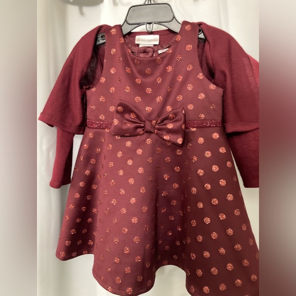 Toddler SWEET HEART ROSE  Dress with matching Shrug 2T FLAWLESS - Picture 3 of 10